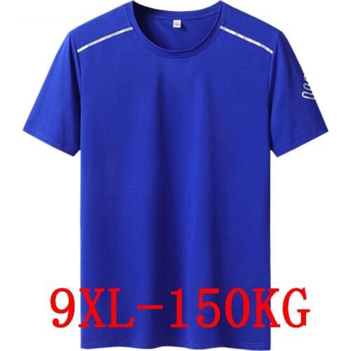 Summer men t-shirt short sleeve plus size big sales tees cotton 6XL 7XL 8XL 9XL black oversize tshirt tops 60 62 64 66 68