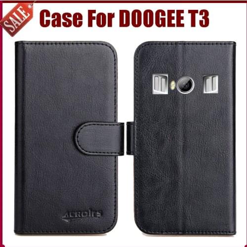 Hot Sale! DOOGEE T3 Case High Quality 6 Colors Flip Leather Exclusive Protective Cover For DOOGEE T3 Case