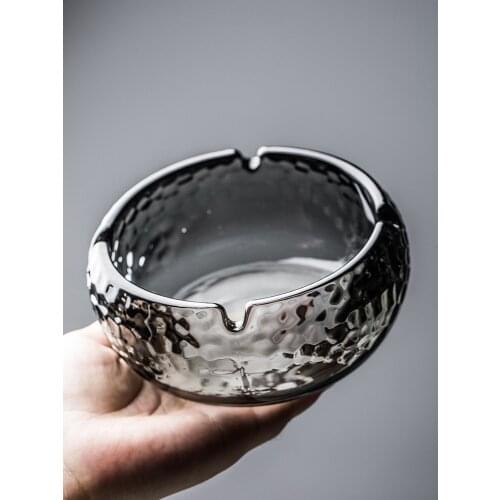 Nordic Office Living Room Hotel Crystal Glass Windproof Ashtray