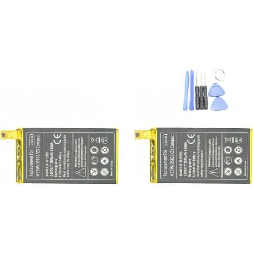 ITopZea 2x 2600mAh / 9.88Wh LIS1561ERPC Replacement Li-Polymer Battery For Z 3 Z3c Z3 Mini Compact D5833 D5803 M55W SO-02G+tool