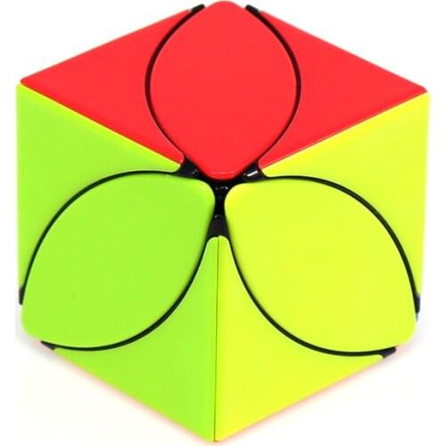 Maple Magic Cube FengYe Stickerless Speed Skew Cube Twist Puzzle Ivy Leaf 56mm 1Pcs Safe ABS Ultra-Smooth Toy