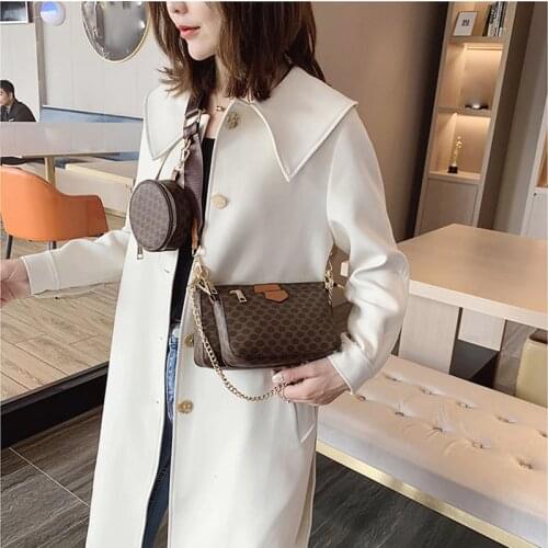 3pcs sets Women Shoulder Bag Vintage Flower Design PU Handbag High Quality Mini Shopping Female Bags 2020 Ladies Crossbody Purse