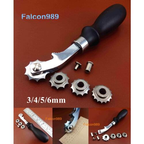Leather Craft Sewing Over Stitching Wheel Marker Spacer Roulette Overstitcher Tool Black Cocobolo Wood Handle Carving Stamping