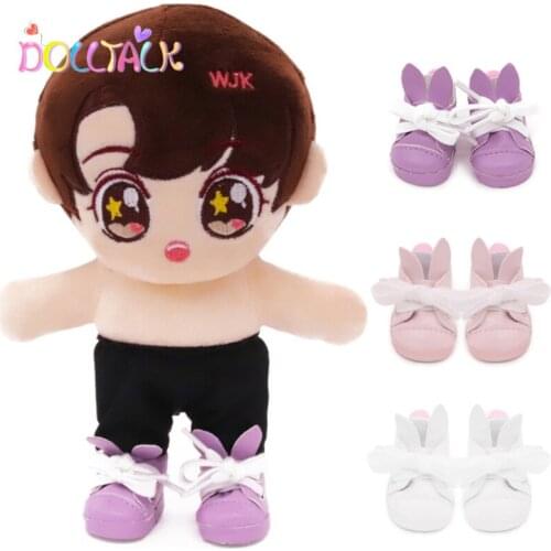 6 cm EXO Doll Shoes Fit 20 cm 14 inch Dolls 3 Colors Pu Leather Lace-up Mini Doll Shoes For BDJ Russian DIY Handmade Dolls
