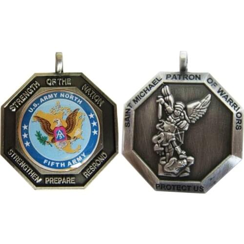 Custom Metal Us Amry North Military Medal with Printing Logo for Promotion k200187