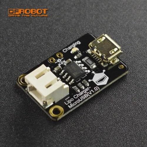 DFRobot 3.7V Mini Lipo quick safe Charger Module Type C or MicroUSB TP4056X IC automatically adjust 50/200/500mA current output