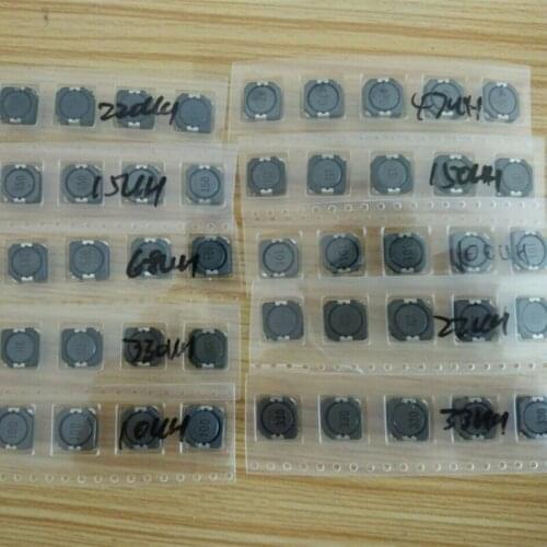 SMD Inductor Kit CDRH104R 10uH to 330uH 10x10x4mm 10values*5pcs=50pcs SMD Power Inductor Assorted Sample Kit