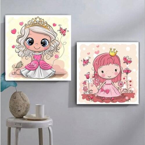 Unicorn wall painting Nordic children’s kindergarten decoration diamond painting cartoon princess embroidery handmade children’s