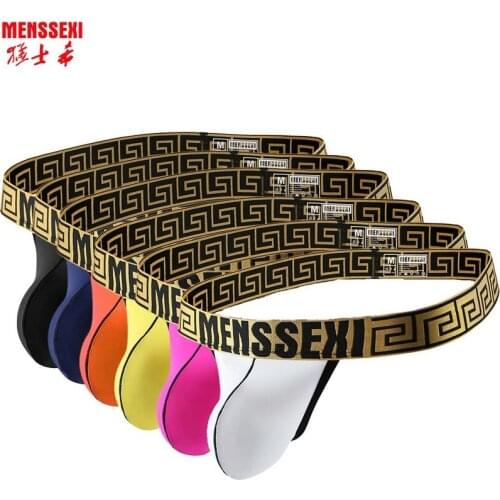 New Mens Sexy Ice Silk T-Back Comfortable Breathable Elastic Single Pocket Sexy Underwear Gay Underwear Penis Underwear