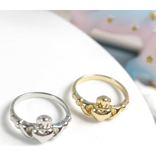 Simple Crown Heart Finger Ring Lover Sweet Romantic Tail Ring Wedding Jewelry Women Party Anel Valentines Day Girlfriend Gift