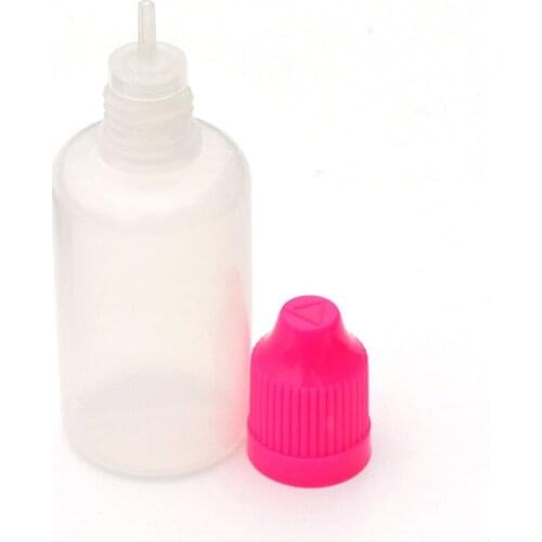 20pcs Empty Soft PE 30ml Dropper Vial With Childproof Cap And Long Tip for Liquid Plastic Needle Bottle