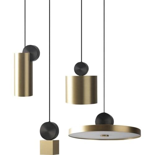 Modern Copper Luxury Pendant Lights Restaurant Bar dining room Bedroom Bedside Geometric Hanging Lamps Living Room Deco Fixtures