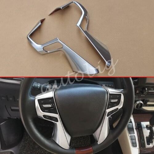 Interior Steering Wheel Switch Trims Cover For Toyota Alphard Vellfire 2016-2019 Accessories Matte Chrome