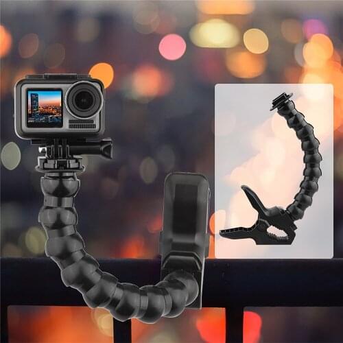 Clamp Mount Bracket with Flexible Adjustable Gooseneck Tripod for GoPro Hero 8 7 6 5 Sjcam Yi 4K Action Osmo Action Camera