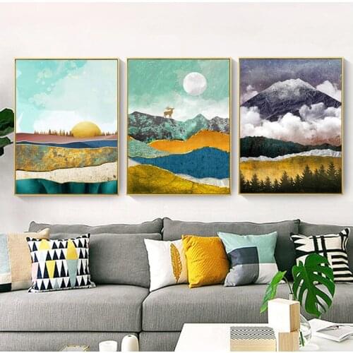 Full drill square round 3pcs diamond painting crystal mountain nature diamond embroidery sale 5d diy handmade 2020 christmas