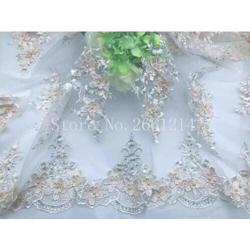 3d flower african tulle laces fabrics special beaded Nigerian lace fabrics BZL-XN121202 french lace fabric with stones