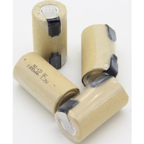 Rechargeable SC batteries SUB C battery nicd akkus for power tools wedling tapes 1.2V 1300mah for makita for bosch flat top