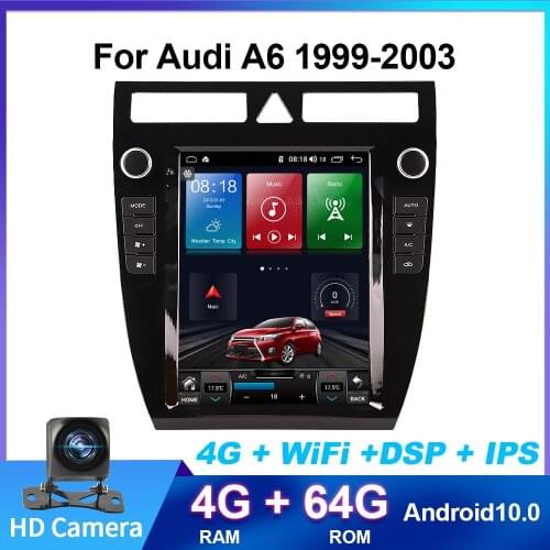 Android 10 Car Multimedia Video Player Car GPS Navigation Car MP3 MP4 Player For Audi A6 navigation Car Monitors WIFI Google