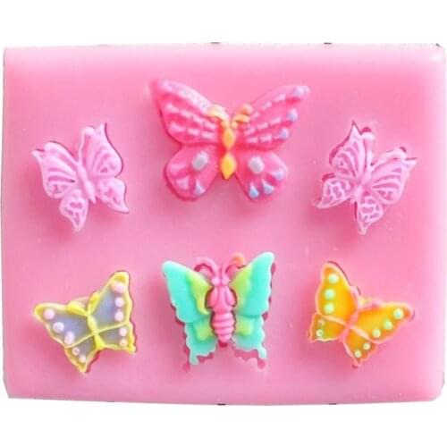 Butterfly 3D Reverse sugar molding fondant cake silicone mold for polymer clay molds pastry candy making decoration tools F0148