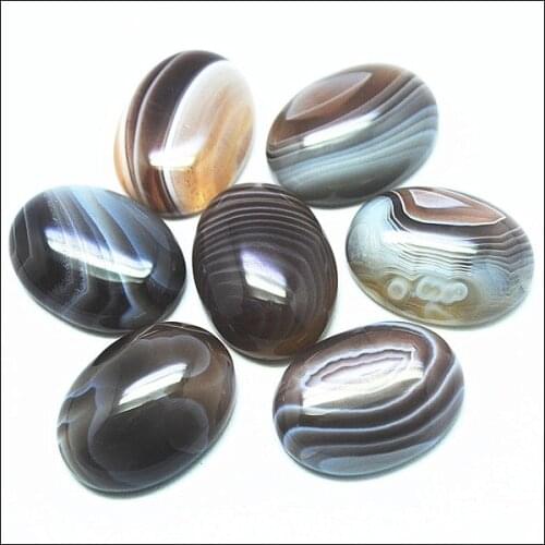 Socharming Natural Genuine Boswana agatee Stone Cabochon or charms bracelets 15x20mm 18x25mm oval shapes top good quality stone