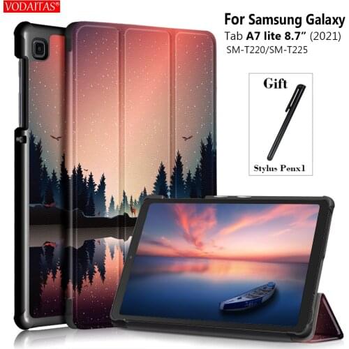 For Samsung Galaxy Tab A7 Lite 8.7 SM-T220/T225 Tablet Adjustable Folding Stand Cover for Samsung Galaxy Tab A7 8.7 2021 Case
