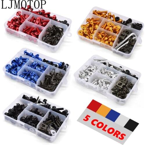 For Yamaha YZ 450F 250X 250FX 450FX WR 450F 250R 250X 450 175pcs Motorcycle Fairing Body Bolts Kit Fastener Clips Screw Nuts M6