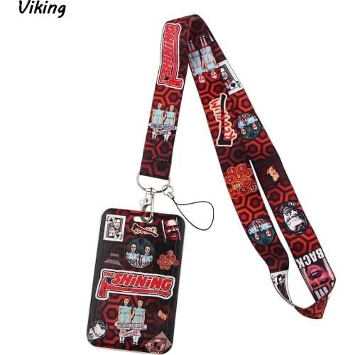 G1722 Cartoon Horror Movie Card Holder ID Holder Bus Card Holder Staff Card With Lanyard