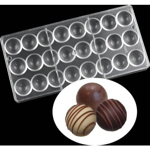 Smooth sphere chocolate mold Polycarbonate, pastry baking half ball chocolate mold,kitchen Confectionery cake decorating tools