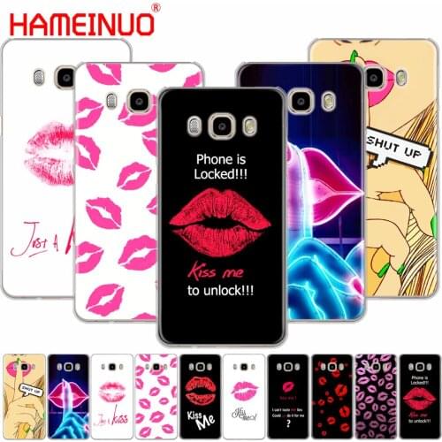 HAMEINUO Kiss me Lips Lipstick Rouge cover phone case for Samsung Galaxy J1 J2 J3 J5 J7 MINI ACE 2016 2015 prime