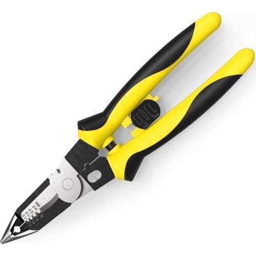 Wire Stripper Multi-function Multi tool 7-in-1 Combi Plier 8 Inches DIY Electrical Wiring Work Cable Cutter Sharp-nose Pli