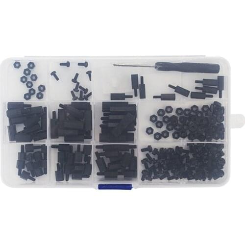 210 Pcs for Raspberry Pi Nylon Screw Kit Black Plastic Screws Nuts Suit M2.5 M3 for Raspberry Pi,with Screwdriver