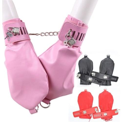 Leather Mittens Dog Paw Crawls Gloves Fist Mitts Handcuffs/Boot Booties BDSM Slave Bondage Pup Roleplay Couple Flirting Sex Tool