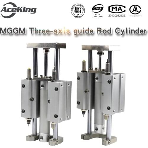 MGGM Thin type cylinder with guide rod mggm20 / 25 / 32 / 40 / 50 / 63-100 / 200 / 300 / 500mggpbf