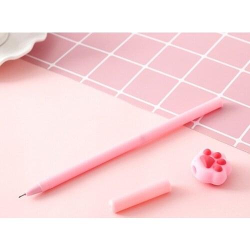24 PCs Creative Cute Claw Modeling Gel Pens Set Cartoon Girls Heart Soft Cute Student Writing Tools Office Supplies Wholesale