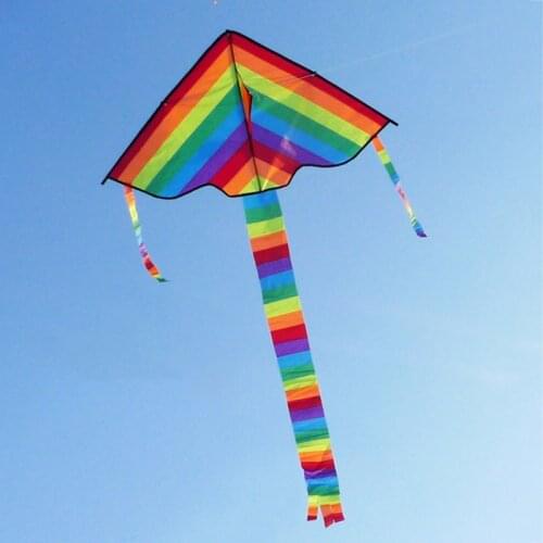 New Long Tail Rainbow Kite Outdoor Kites Flying Toys Kite For Children Kids