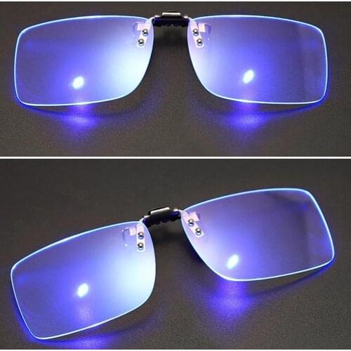 Unisex Clip On Blue Light Filter Blocking Glasses Office Anti Ray Uv Women On Eyeglasses Clip Men Blue Computer Strain Reli C6V2