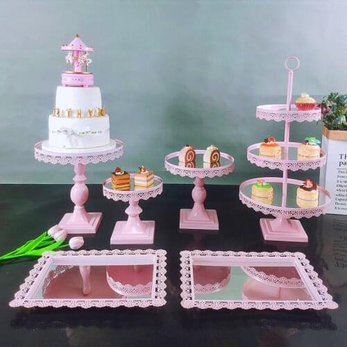 6Pcs Cake Stand Cupcake Tray Tools Gome Decoration Dessert Table Decorating Party Suppliers Wedding Display