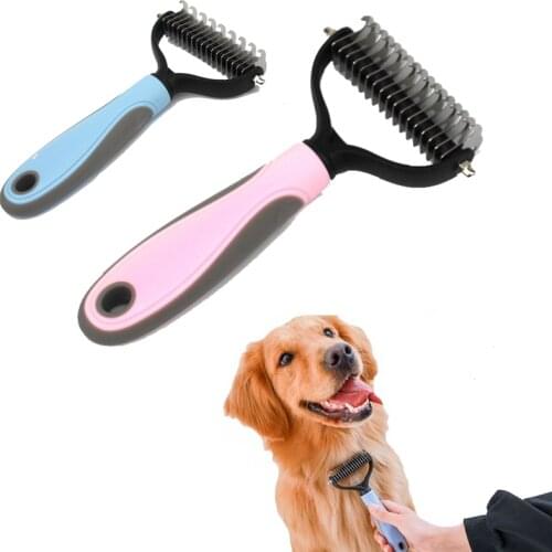 Pet Knot Comb Double-sided Knife Head Opening and Fading Comb Multifunctional Massage Universal Cat Dog Grooming Massage Comb