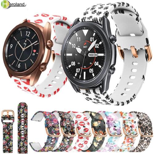 20mm 22mm Watch Band For Samsung Galaxy watch 3 41mm 45mm Strap bracelet silicone Sport Smart Wristbands Watchstrap waterproof