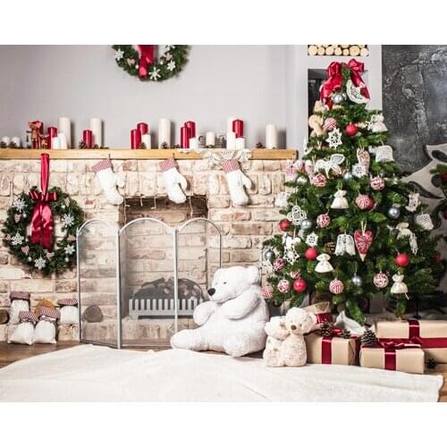 Christmas photography backdrops indoor Santa picture background photo booth props party decor home decoration studio props