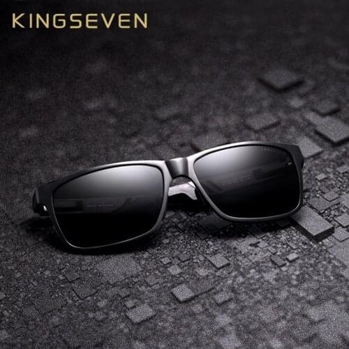 KINGSEVEN Aluminum Square Men/Women Polarized Mirror UV400 Sun Glasses Eyewear Sunglasses For Men