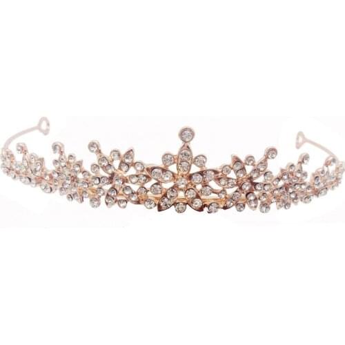 Rhinestone Tiara Crown Shiny High Stability Fashionable Women Wedding Queen Crown Wedding Accessories