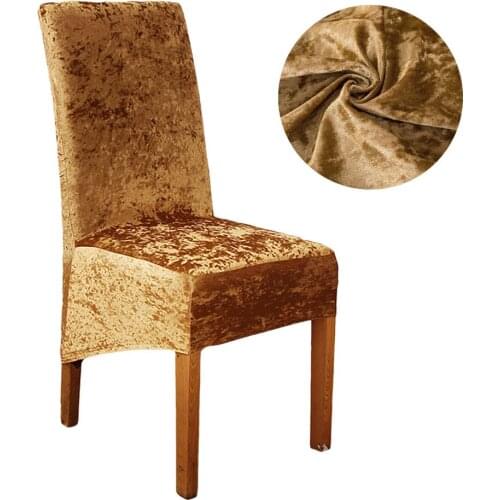 Super Soft And Delicate Velvet Chair Cover For Kitchen/Wedding Elastic Chair Covers Spandex Dining Room Office Chair Slipcover
