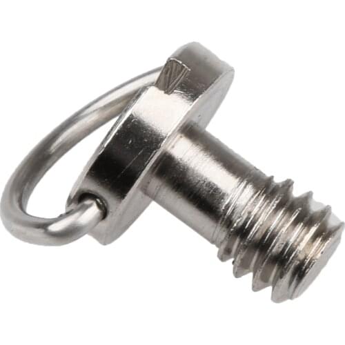 1/4" D-Ring Iron Screw For Camera Tripod Quick Release Plate Photography