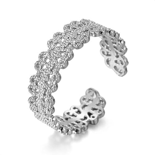 Ladies Ring Pattern Adjustable Cubic Zirconia Ring Fashion Glamour Banquet Wedding Ring Give Girlfriend Birthday Gift Jewelry