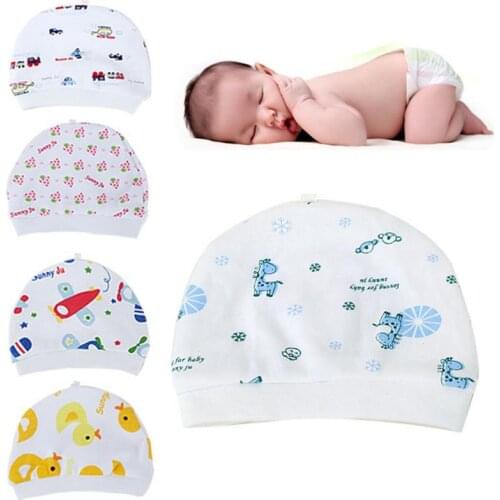 1 Pcs Baby Caps Cartoon Infant Kid Hat Cotton Beanie Hat Ideal For Boys Girls Elastic Newborn Toddler Cap Headwear Cap Accessory