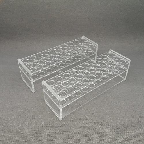 1pcs Clear Organic glass Test Tube Rack Testing Tubes Holder Storage Stand Shelf Hole DIA 13/16/19/21/26/31mm For School Lab