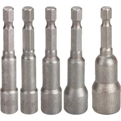 1Pcs Fits all power drills 6mm-17mm Hexhead Socket Sleeve Nozzle Magnetic Nut Driver Drill Bit Tool