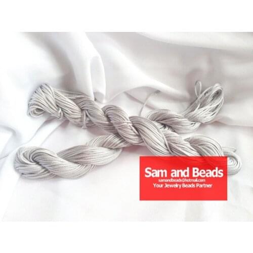 1U Pick! Quality ! 1mm Chinese Knot Nylon Macrame Thread Cord Wire Beading Bracelet 27YDs Gray Free Shipping