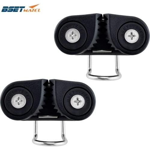 2PCS Composite 2 Row Matic Ball Bearing Cam Cleat with leading Ring Pilates Equipment Boat Fast Entry Rope Wire Fairlead sailing